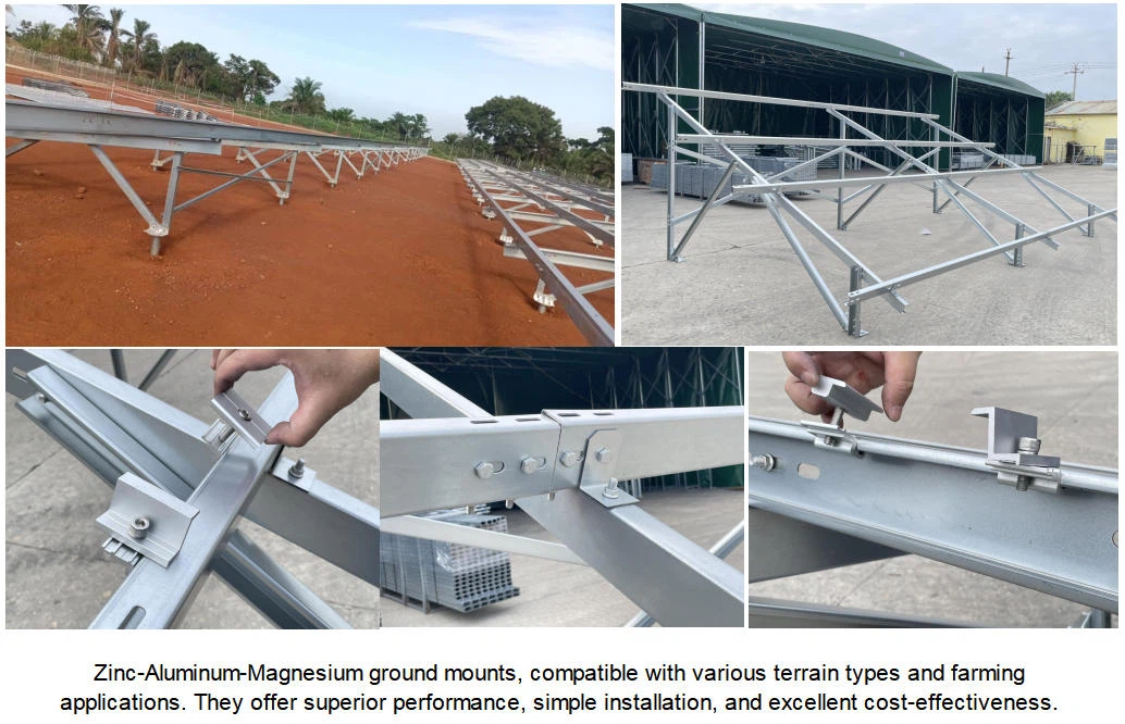 Galvanized Steel Solar Ground Mount two Galvanized Steel Solar Ground Mount two