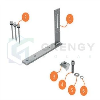 Flat tile roof solar hook(001)
