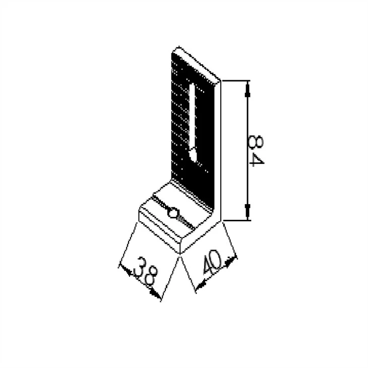 The dimension for solar L-feet set