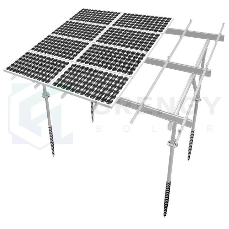 solar mounting system with ground screw pile