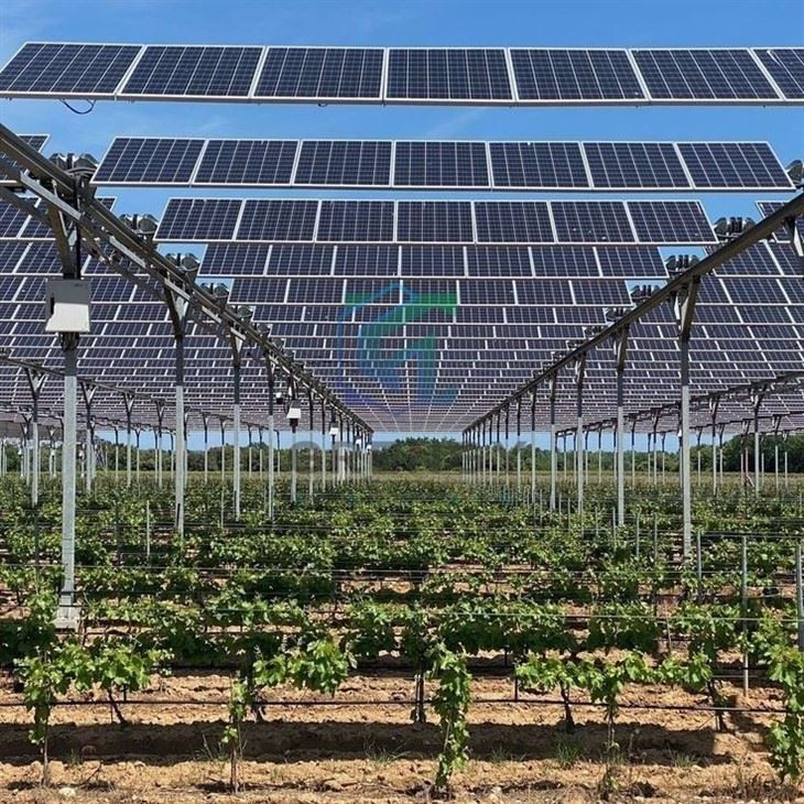 Flexible Tilt Agricultural Solar Array For Farms